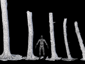 pbr beech tree dead trunk collection 3D Modell