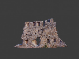 castle ruins wall scanned pbr 3D 模型