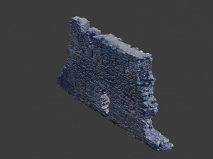 castle ruins wall scanned pbr Modelo 3D