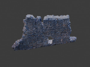 castle ruins wall scanned pbr Modelo 3D