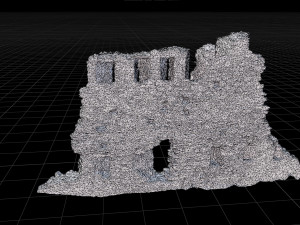 castle ruins wall scanned pbr Modelo 3D