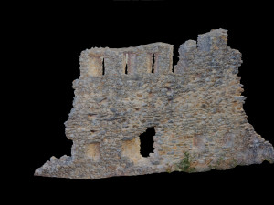 castle ruins wall scanned pbr Modelo 3D