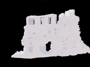 castle ruins wall scanned pbr Modelo 3D