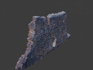 castle ruins wall scanned pbr Modelo 3D