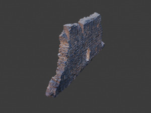 castle ruins wall scanned pbr Modelo 3D
