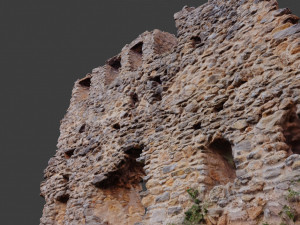 castle ruins wall scanned pbr Modelo 3D