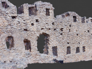 castle ruins corner wall scanned pbr Modelo 3D