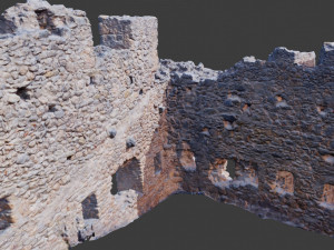 castle ruins corner wall scanned pbr Modelo 3D