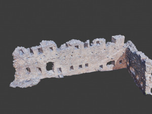 castle ruins corner wall scanned pbr Modelo 3D