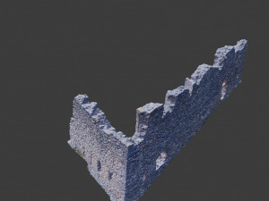 castle ruins corner wall scanned pbr Modelo 3D