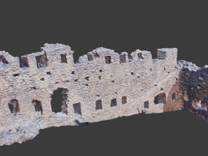 castle ruins corner wall scanned pbr 3D 模型