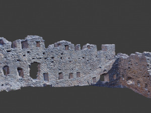 castle ruins corner wall scanned pbr Modelo 3D