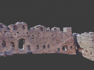 castle ruins corner wall scanned pbr Modelo 3D