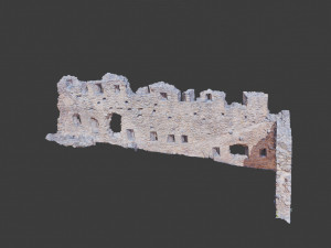 castle ruins corner wall scanned pbr Modelo 3D