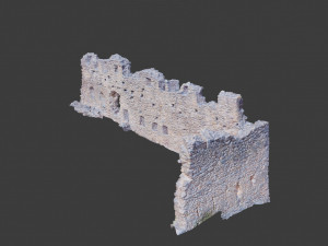 castle ruins corner wall scanned pbr Modelo 3D