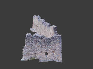 castle ruins corner wall scanned pbr Modelo 3D