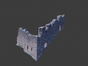 castle ruins corner wall scanned pbr Modelo 3D