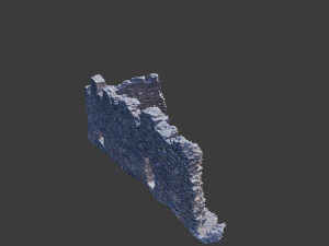 castle ruins corner wall scanned pbr Modelo 3D