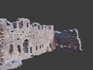 castle ruins corner wall scanned pbr Modelo 3D