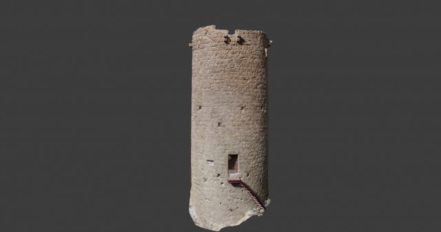 castle ruins tower wall scanned pbr 3D Model .c4d .max .obj .3ds .fbx .stl .blend 