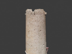castle ruins tower wall scanned pbr 3D Model