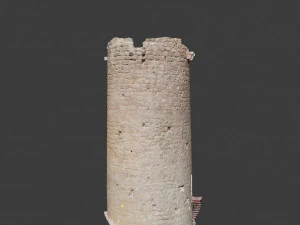 castle ruins tower wall scanned pbr 3D Model
