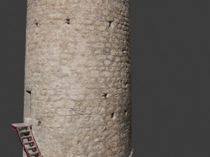 castle ruins tower wall scanned pbr 3D Model