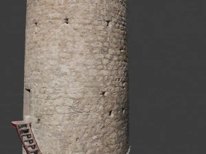castle ruins tower wall scanned pbr 3D Model