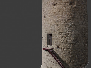 castle ruins tower wall scanned pbr 3D Model