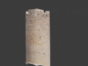 castle ruins tower wall scanned pbr 3D Model