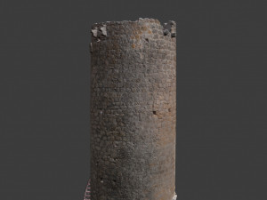 castle ruins tower wall scanned pbr 3D Model