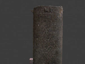 castle ruins tower wall scanned pbr 3D Model