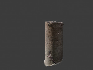 castle ruins tower wall scanned pbr 3D Model