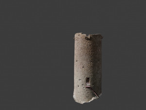 castle ruins tower wall scanned pbr 3D Model