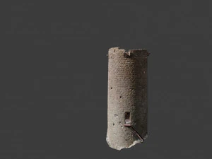 castle ruins tower wall scanned pbr 3D Model