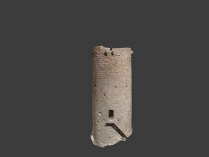 castle ruins tower wall scanned pbr 3D Model