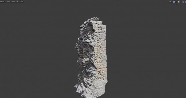 castle ruins pillar wall scanned pbr 3D 模型 .c4d .max .obj .3ds .fbx .stl .blend 