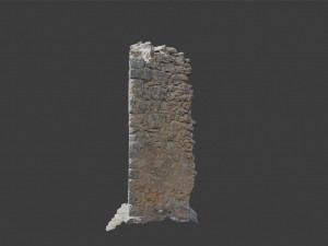 castle ruins pillar wall scanned pbr 3D 模型