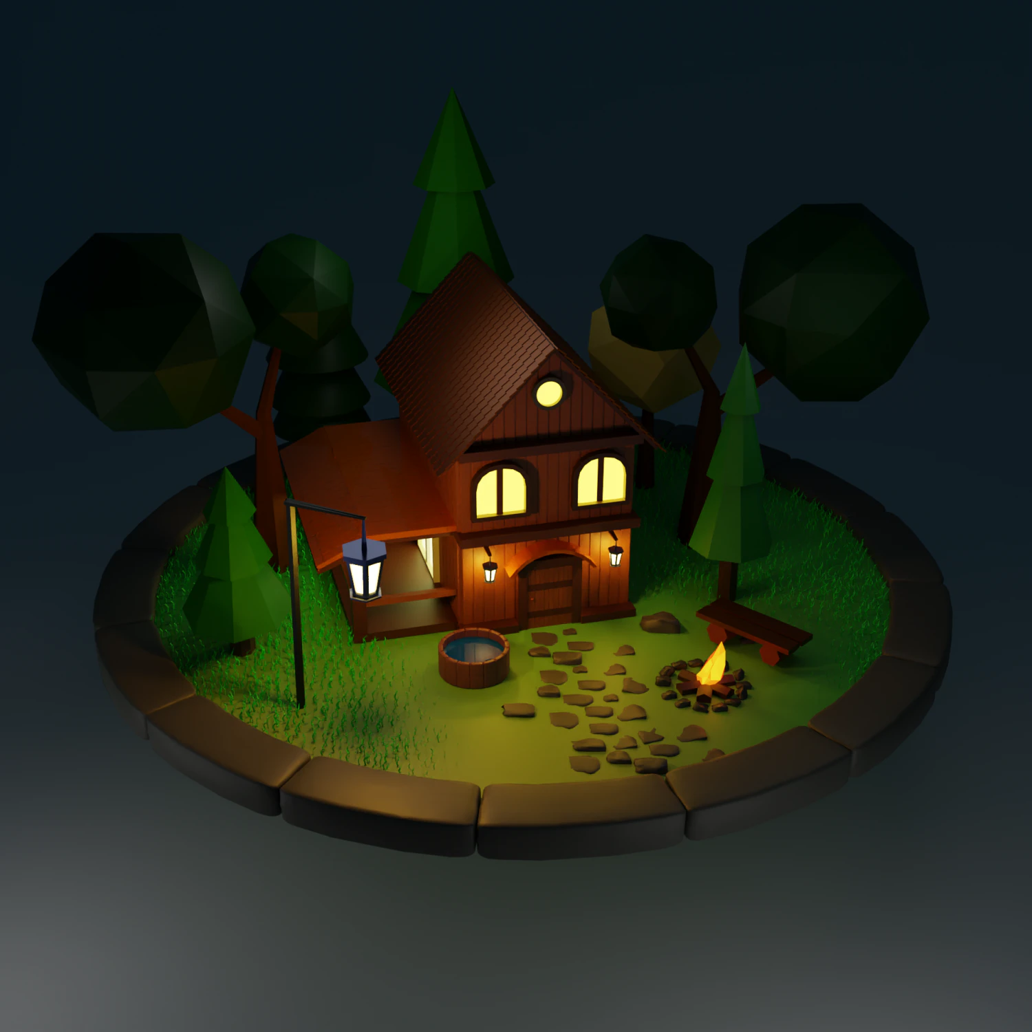 casa Modelo 3D .c4d .max .obj .3ds .fbx .stl .blend 