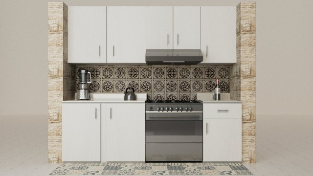 integral kitchen 3D Модель .c4d .max .obj .3ds .fbx .stl .blend 