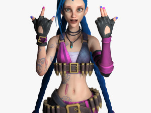 Jinx league of legends 3d 3Dモデル