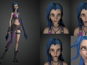 Jinx league of legends 3d Modèle 3D