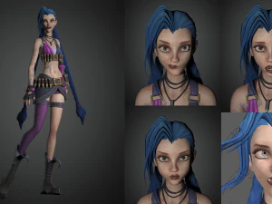 Jinx league of legends 3d 3D Model