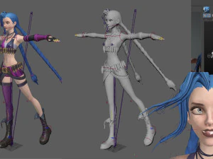 Jinx league of legends 3d 3D Model