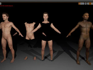 free realistic modular characters male b1 3D Model