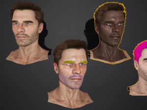 free realistic modular characters male b1 3D मॉडल