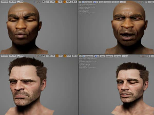 free realistic modular characters male b1 3D Model