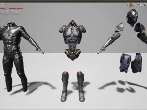 free realistic modular characters male b1 3D Model