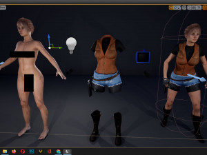 realistic women modular character female f1 Modelo 3D