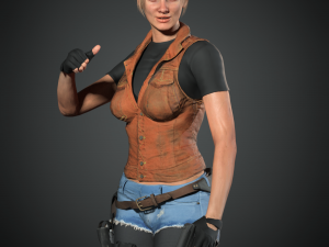 realistic women modular character female f1 Modelo 3D